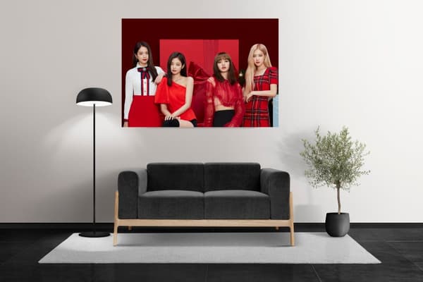 Rose and Lisa, blackpink Poster Röd Storlek A3