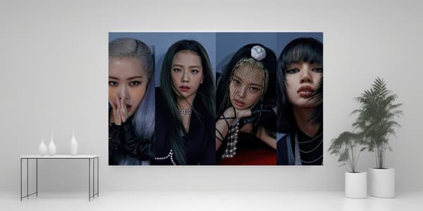 Blackpink Poster Grå Storlek A3