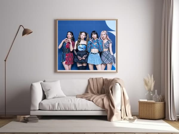 Blackpink Poster Blå Storlek A3