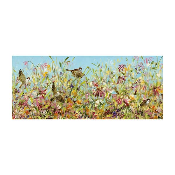 Fletcher Prentice Meadow Sparrows Framed Poster Multicoloured 50cm x 100cm