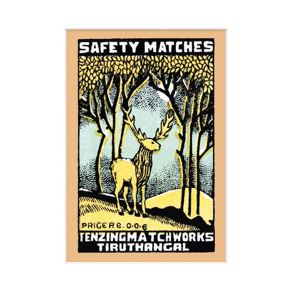 Pyramid International Matchbox Print Yellow/Black 40cm x 30cm