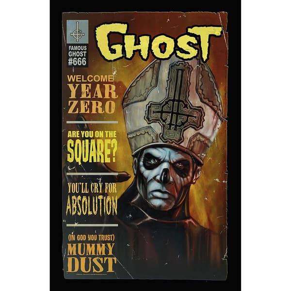Ghost Magazine Textile Poster Black/Brown/Yellow One Size