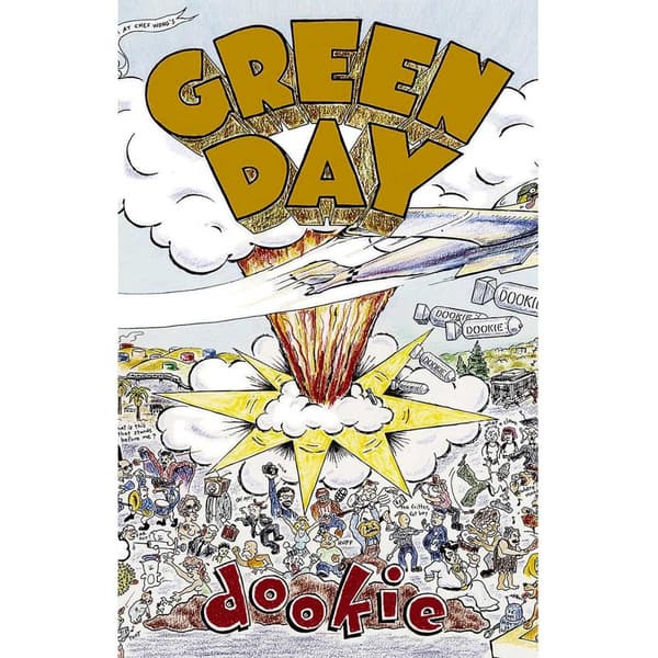 Green Day Dookie Textile Poster Multicoloured One Size