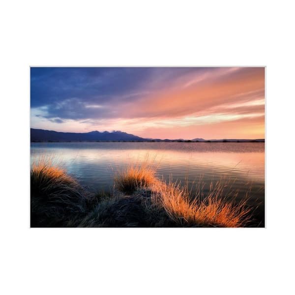 Dennis Frates Sunrise On Borax Pond Print Blue/Pink 40cm x 30cm