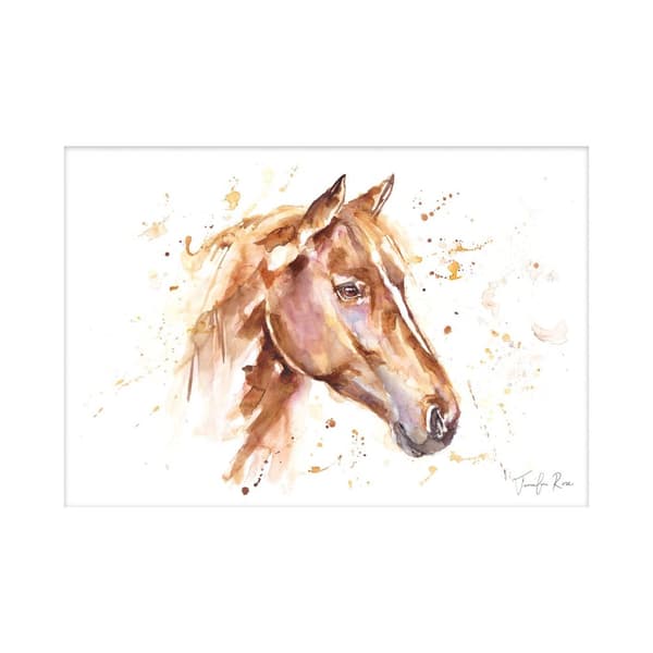 Jennifer Rose Glorious Horse Print Brown 40cm x 30cm