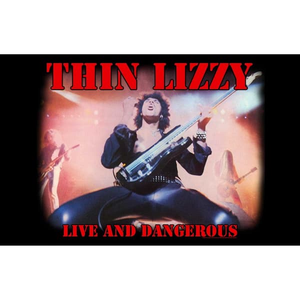 Thin Lizzy Live and Dangerous tekstil plakat