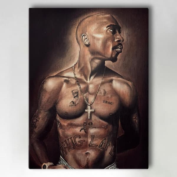 Lærredsbillede / Lærredstryk - 2Pac/Tupac - 40x30 cm - Lærred