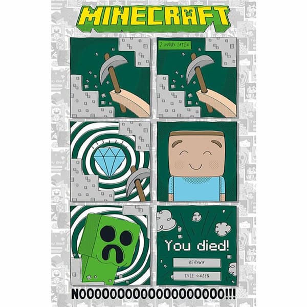 Minecraft Plakat Multicoloured 91cm x 61cm