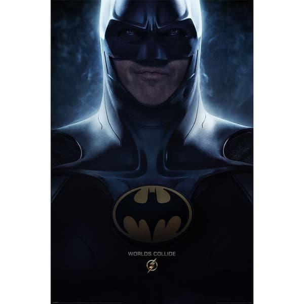 The Flash World Collide Batman-plakat Blue/Black/Yellow 91.5cm x 61cm