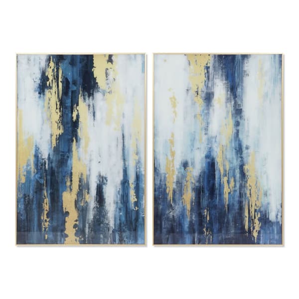 Maleri DKD Home Decor 80 x 2,5 x 120 cm Abstrakt Moderne (2 enheder)