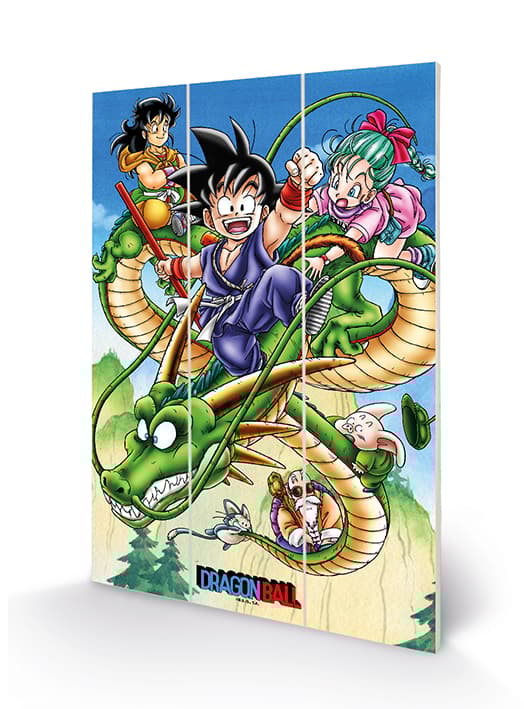 Dragon Ball - Soaring Through The Sky Trätryck 20 X 29,5 cm