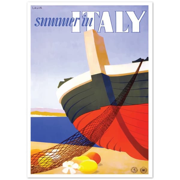 Vintage Travel Poster Summer in Italy - 50X70 cm / 20X28?