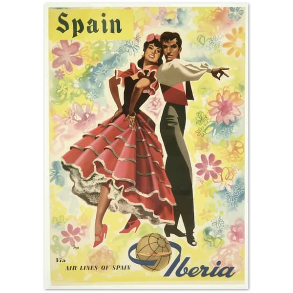 Vintage Travel Poster Spain Iberia - 50X70 cm / 20X28?