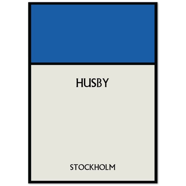 Husby Stockholm Poster - 50X70 cm / 20X28?