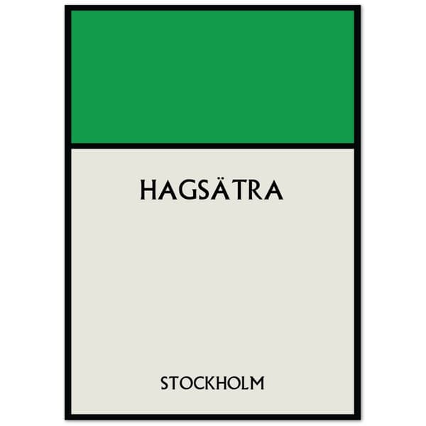 Hags�tra Stockholm Poster - 50X70 cm / 20X28?