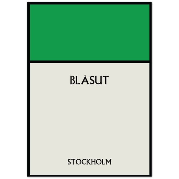 Bl�sut Stockholm Poster - 50X70 cm / 20X28?