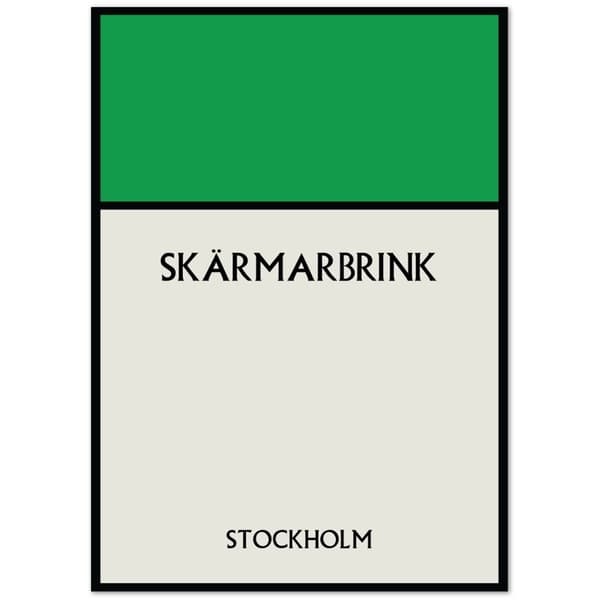 Sk�rmarbrink Stockholm Poster - 50X70 cm / 20X28?