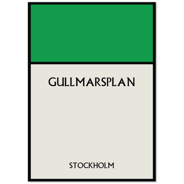 Gullmarsplan Stockholm Poster - 50X70 cm / 20X28?