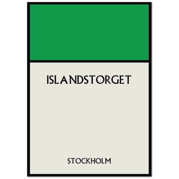 Islandstorget Stockholm Poster - 50X70 cm / 20X28?