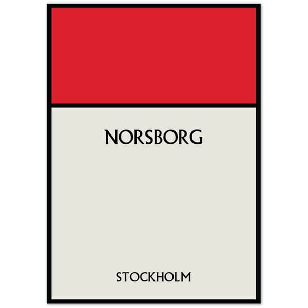 Norsborg Stockholm Poster - 50X70 cm / 20X28?