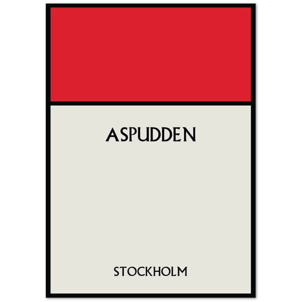 Aspudden Stockholm Poster - 50X70 cm / 20X28?
