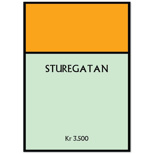 Sturegatan Poster - 50X70 cm / 20X28?