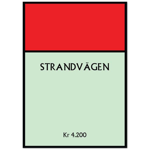 Strandv�gen Poster - 50X70 cm / 20X28?