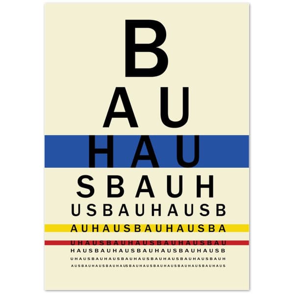 Bauhaus TeXt Poster - 50X70 cm / 20X28?