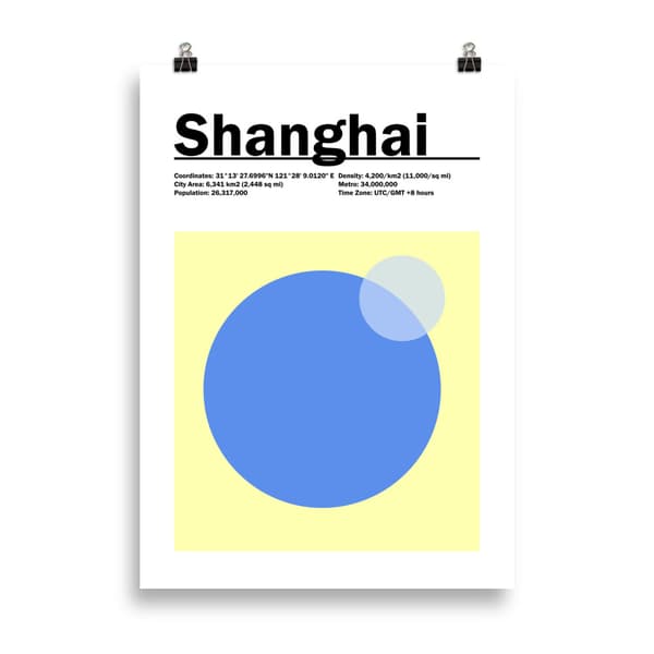 Shanghai Poster - 50X70 cm