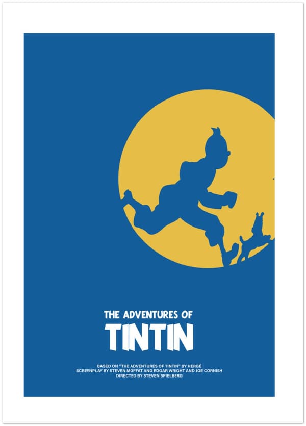Tintin Poster Grafisk - 50X70 cm / 20X28?