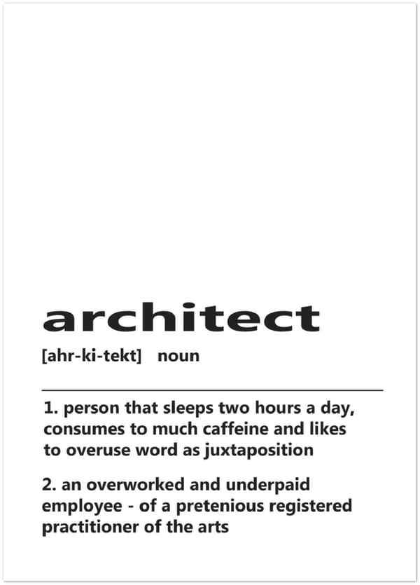 Architect poster - 50X70 cm / 20X28?