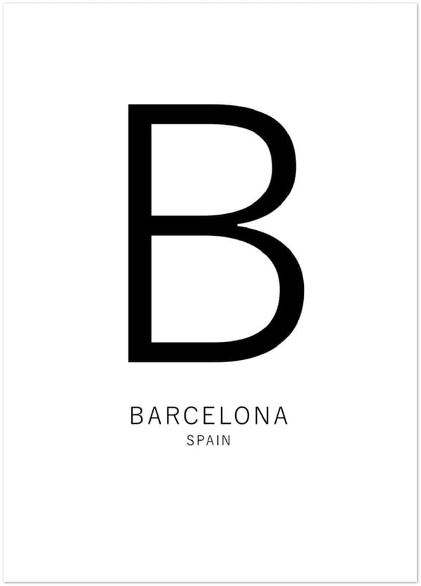Barcelona Poster - 50X70 cm / 20X28?