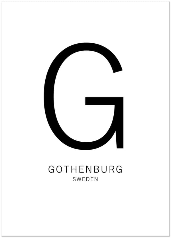 Gothenburg Poster - 50X70 cm / 20X28?