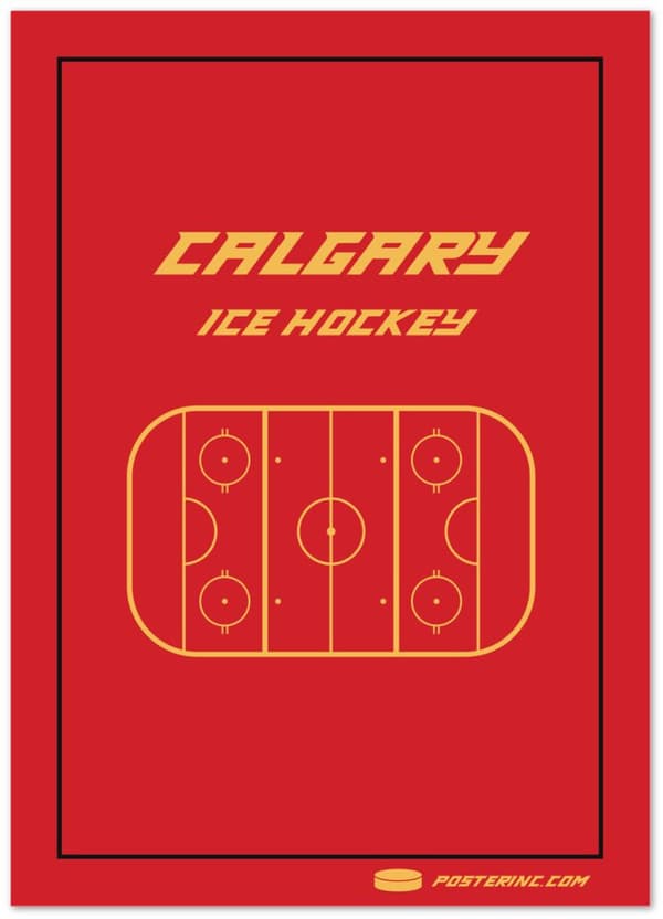 Calgary Ice Hockey Poster - 50X70 cm / 20X28?