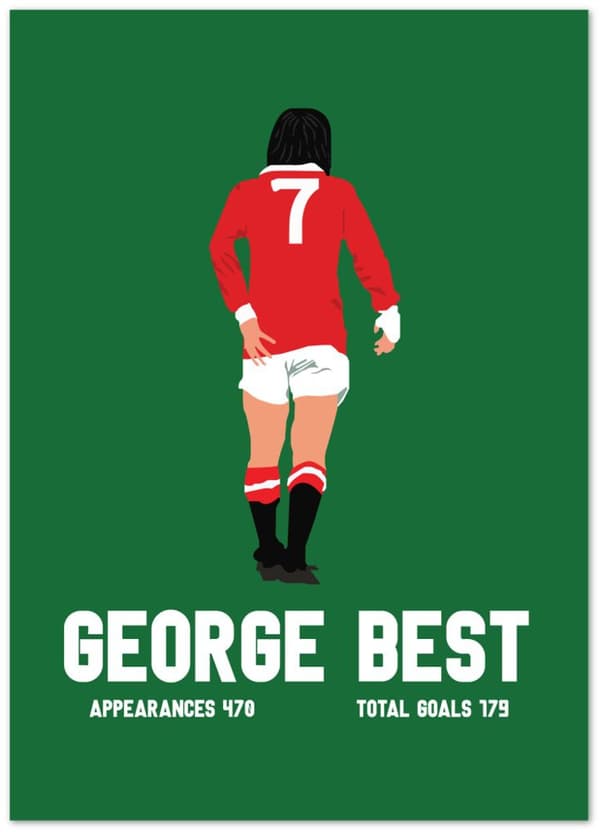 George Best Stats Poster - 50X70 cm / 20X28?