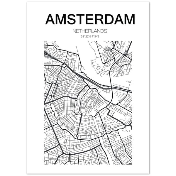 Amsterdam Poster - 50X70 cm / 20X28?