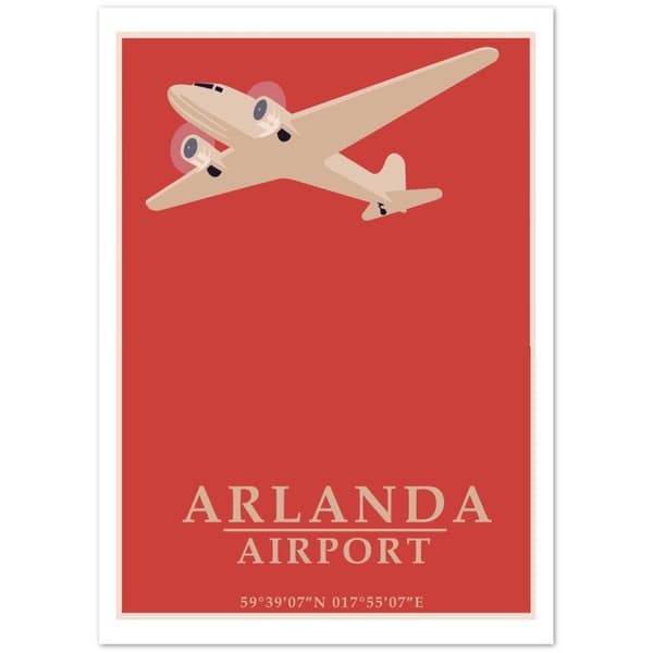 Arlanda Airport Poster - 50X70 cm / 20X28?
