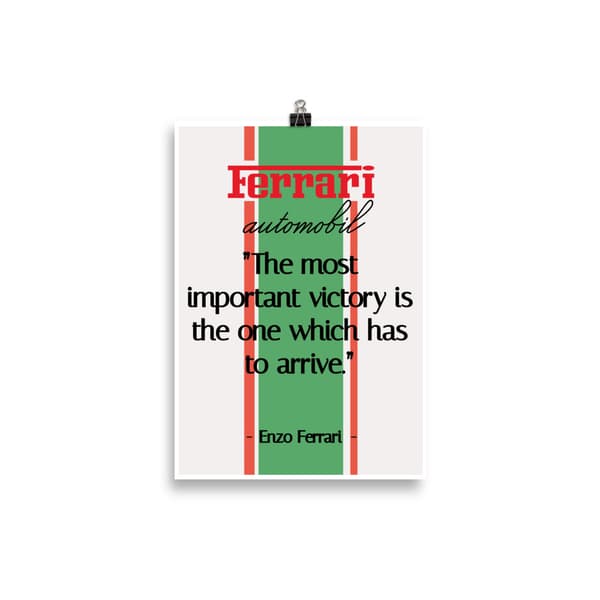 Enzo Ferrari Quote N�4 Poster - 21X30 cm