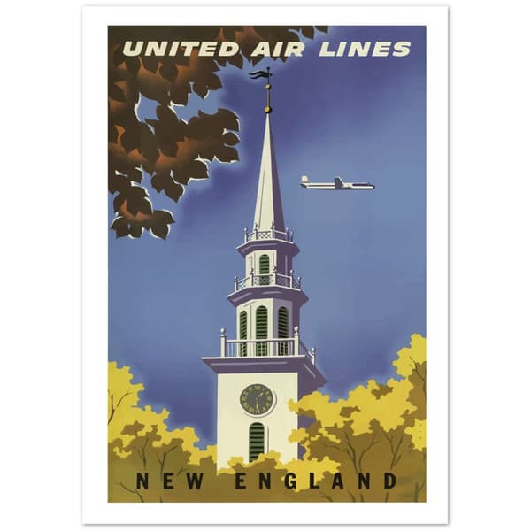 Vintage Travel Poster New England - 21X29.7 cm / 8X12?