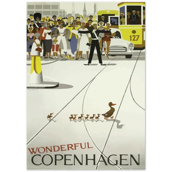 Wonderful Copenhagen Denmark Vintage Poster - 21X29.7 cm / 8X12?