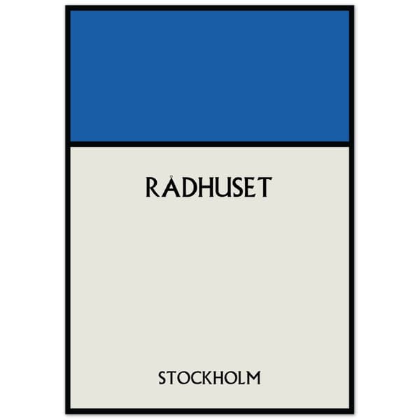 R�dhuset Stockholm Poster - 21X29.7 cm / 8X12?