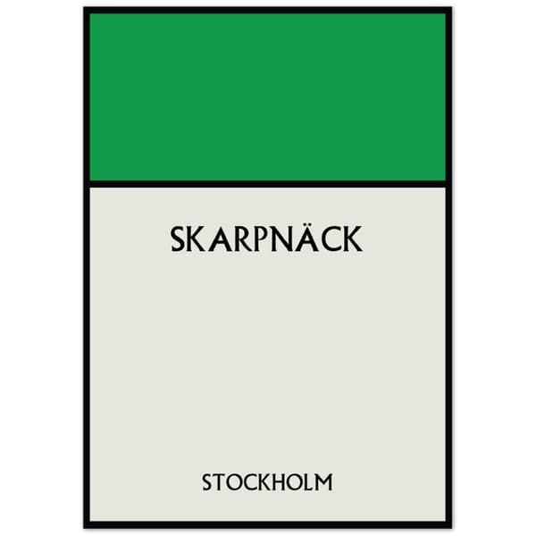 Skarpn�ck Stockholm Poster - 21X29.7 cm / 8X12?