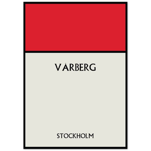 V�rberg Stockholm Poster - 21X29.7 cm / 8X12?