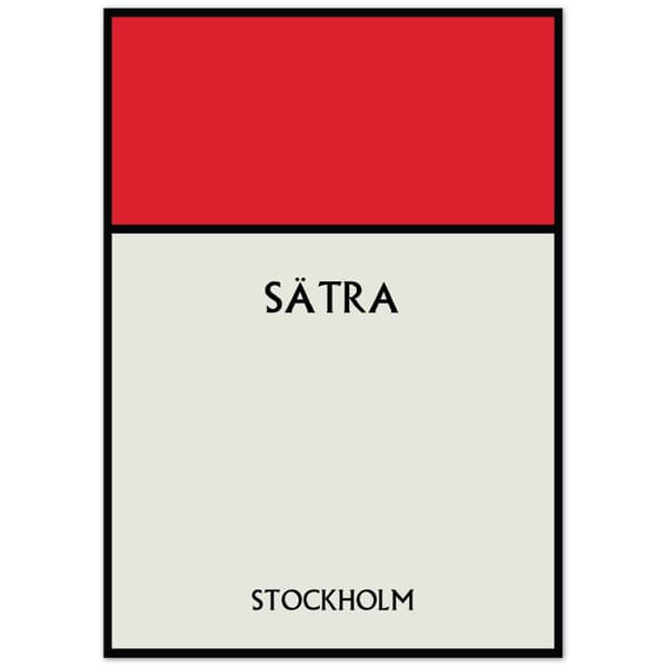 S�tra Stockholm Poster - 21X29.7 cm / 8X12?