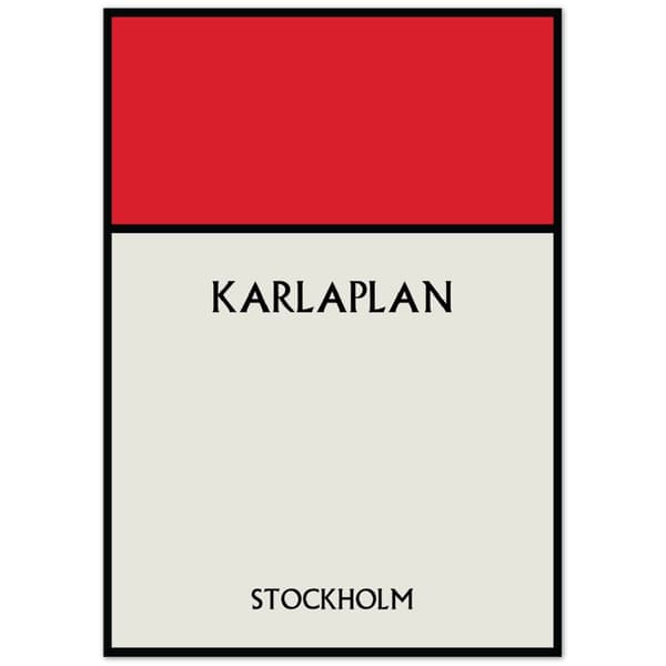 Karlaplan Stockholm Poster - 21X29.7 cm / 8X12?
