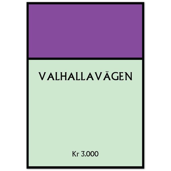 Valhallav�gen Poster - 21X29.7 cm / 8X12?