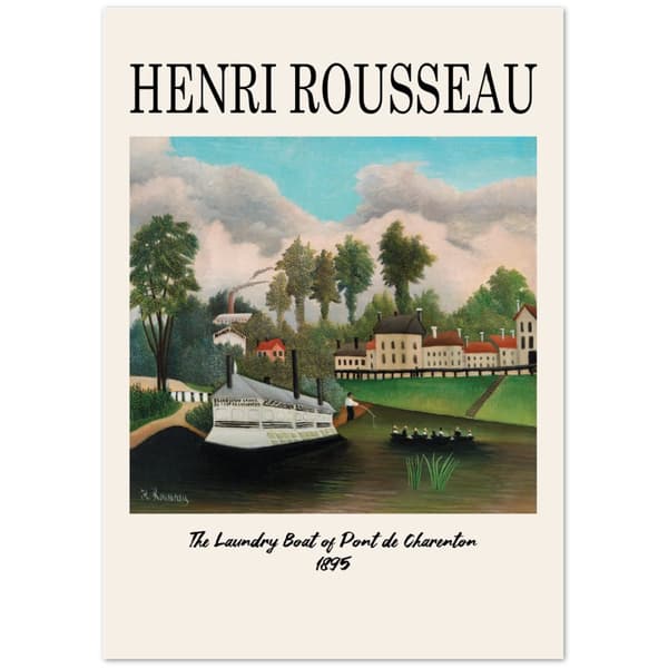 Henri Rousseau The Laundry Boat of Port de Charenton 1895 Poster - 21X29.7 cm / 8X12?