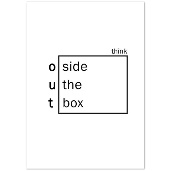 Think outside the boX Poster - 21X29.7 cm / 8X12?