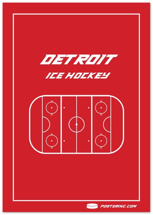 Detroit Ice Hockey Poster - 21X29.7 cm / 8X12?