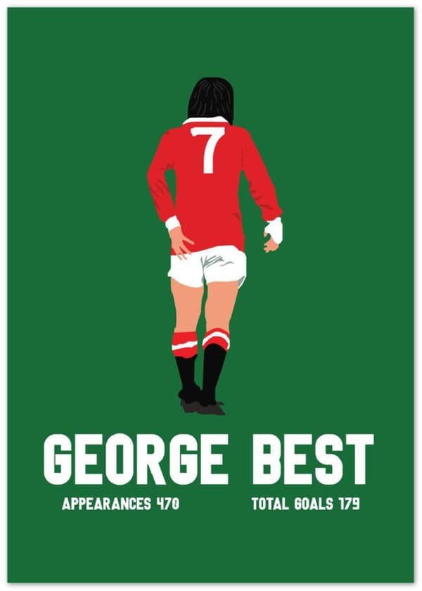 George Best Stats Poster - 21X29.7 cm / 8X12?